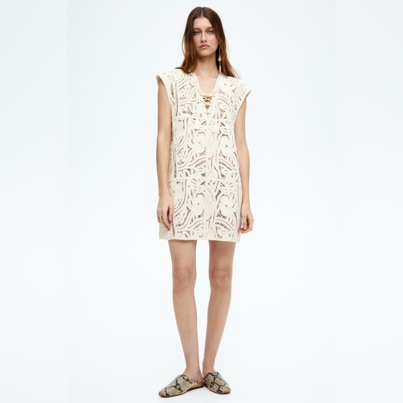 NWT H&M CROCHET-LOOK DRESS - Picture 4 of 9